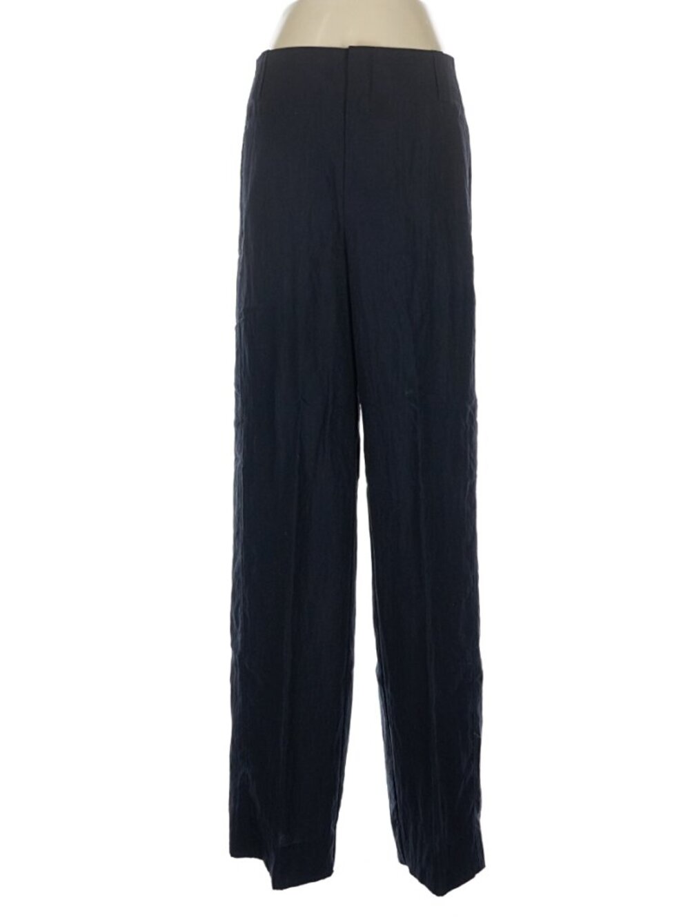 Vince High Waist Seamed Fluid Pants Marina Navy Blue Wide Leg Trousers 6